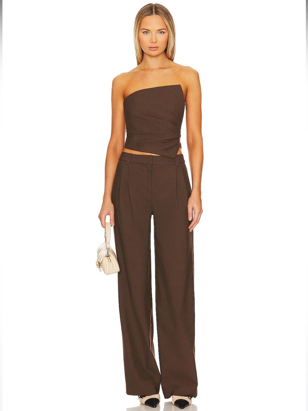 NWT! Camila Coelho Xenia Top in Brown - Picture 5 of 8